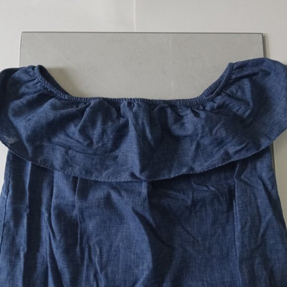 $5 LAST CALL! Linen Blend Off the Shoulder Dress ~ - Picture 3 of 9